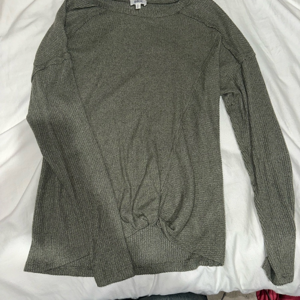 BKE Sage Green Knit Sweater